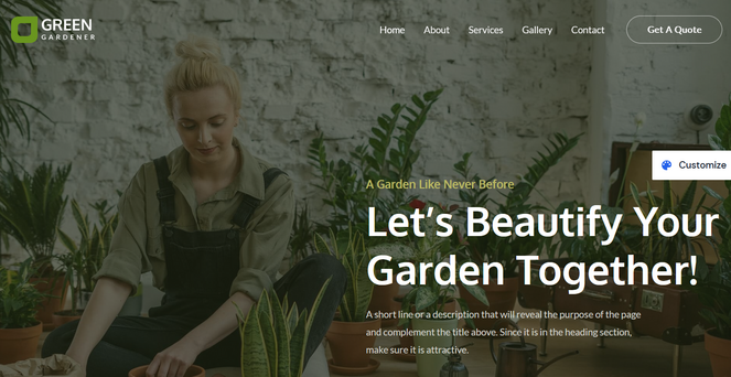 Astra WordPress theme for garden blogs