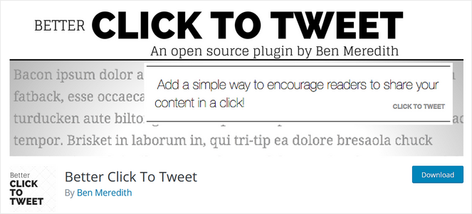 Better Click to Tweet plugin