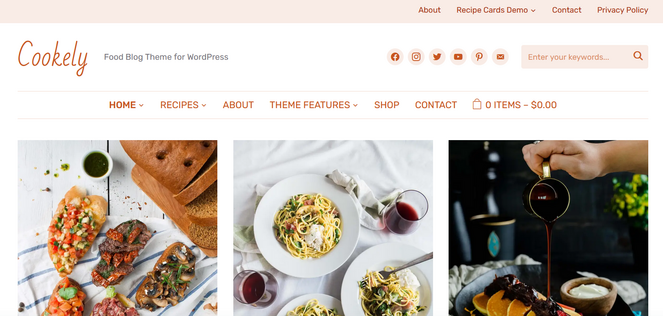 Cookely WordPress theme