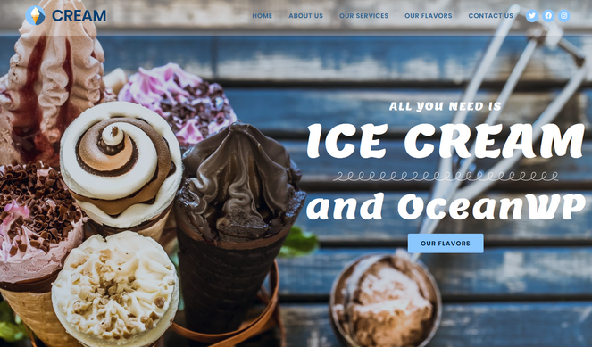 OceanWP food blog theme