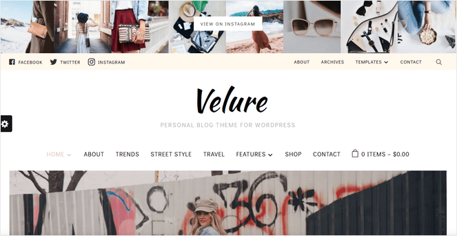 Velure WordPress theme