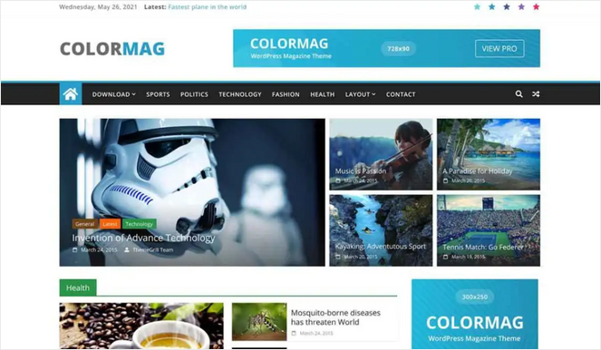 ColorMag free WordPress theme