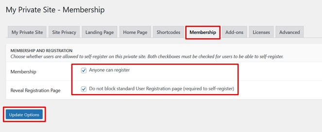 Allow users to be able to register to view your blog