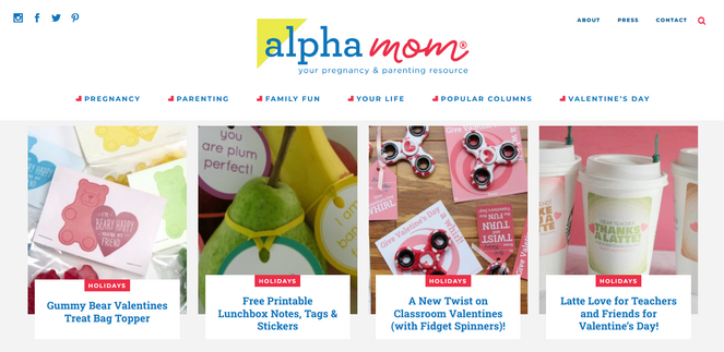 Example of a blog - Alpha Mom