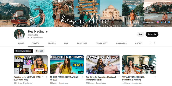 Hey Nadine YouTube vlog channel - Blog Tyrant Hey Nadine YouTube vlog channel