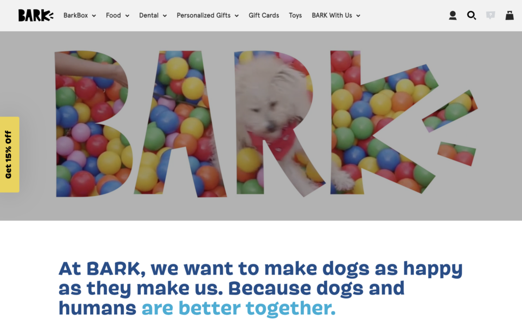 bark about us page.